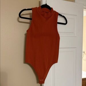 Sleeveless Orange Kids One Piece
